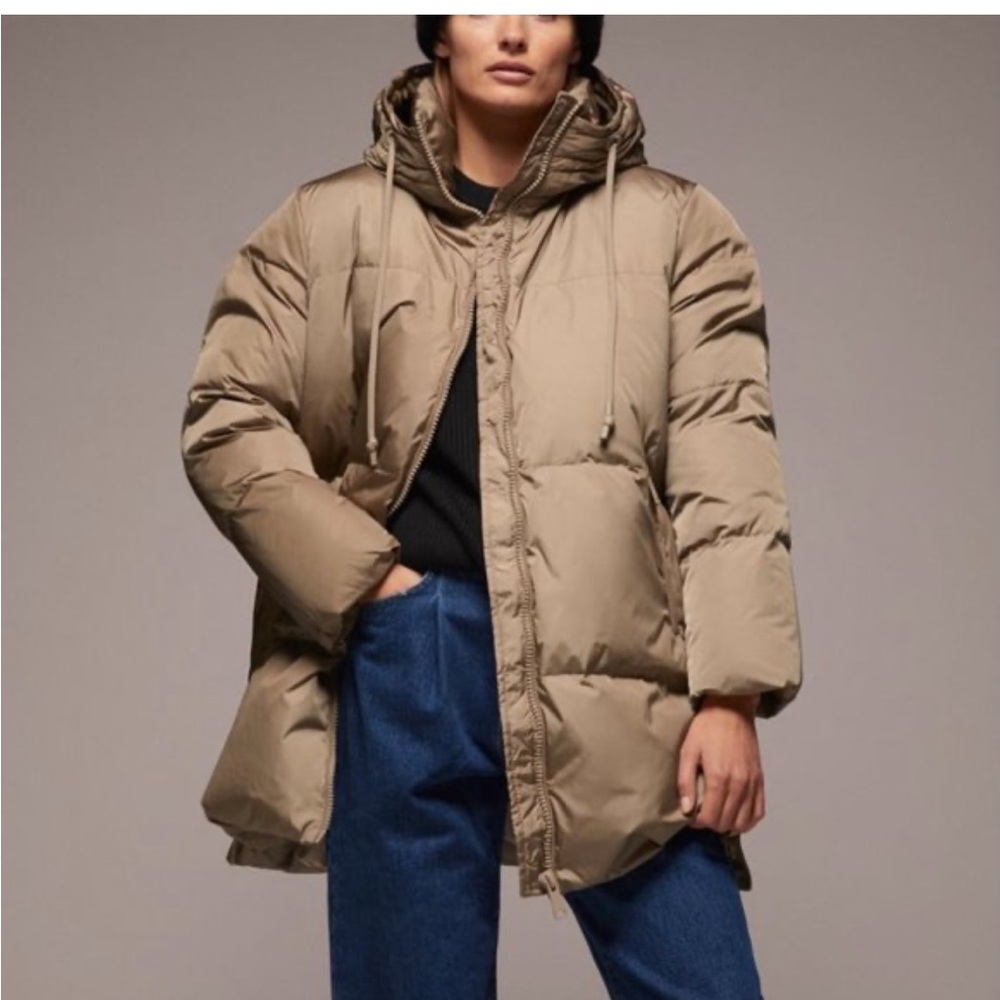 NWT Zara Brown Puffer Jacket